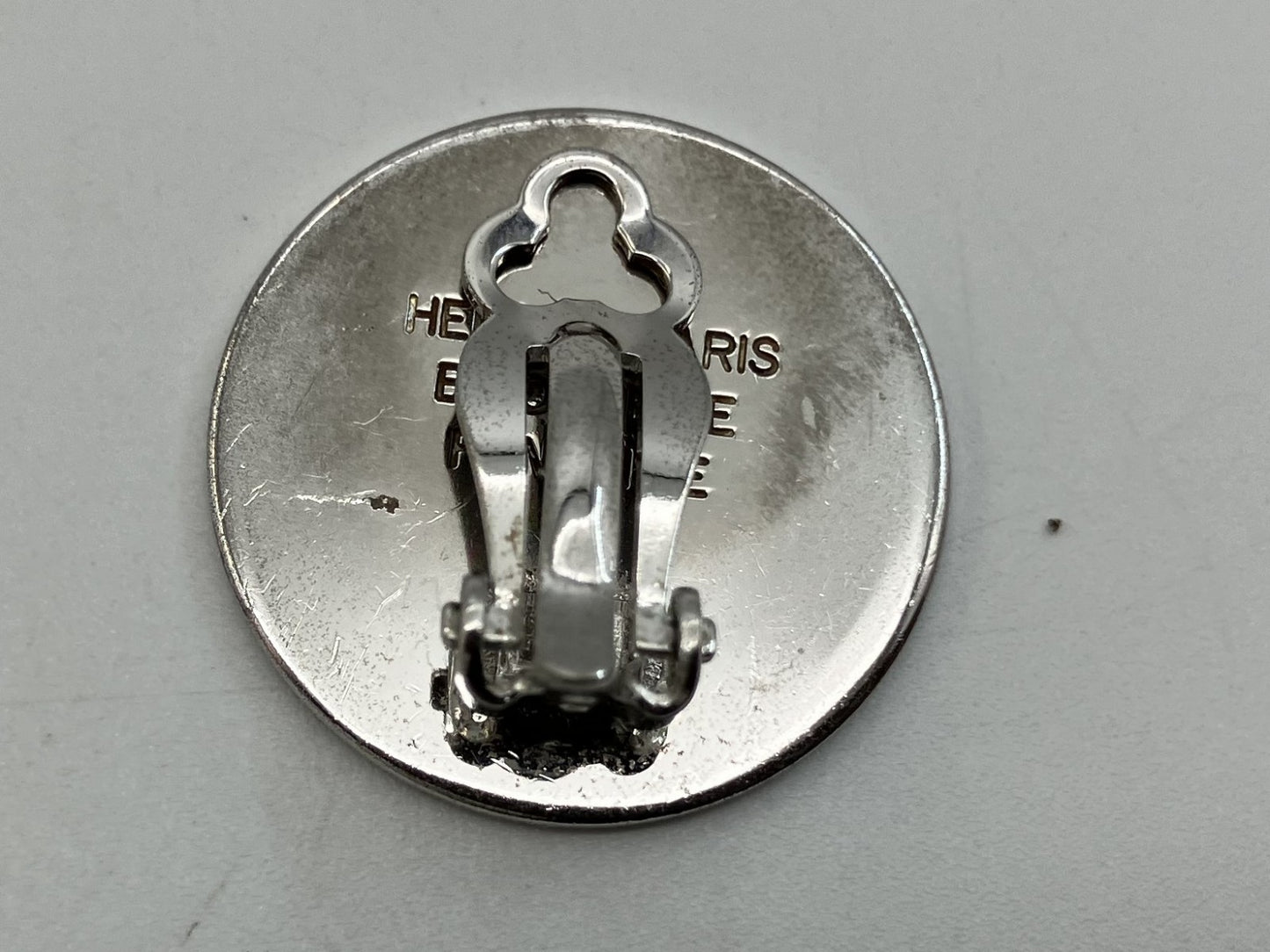 HERMES Serie Earring Hermes Serie Earring One Ear Silver HERMES PARIS Engraved Vintage Style Made in France Follow-up 5% Authentic One Earring