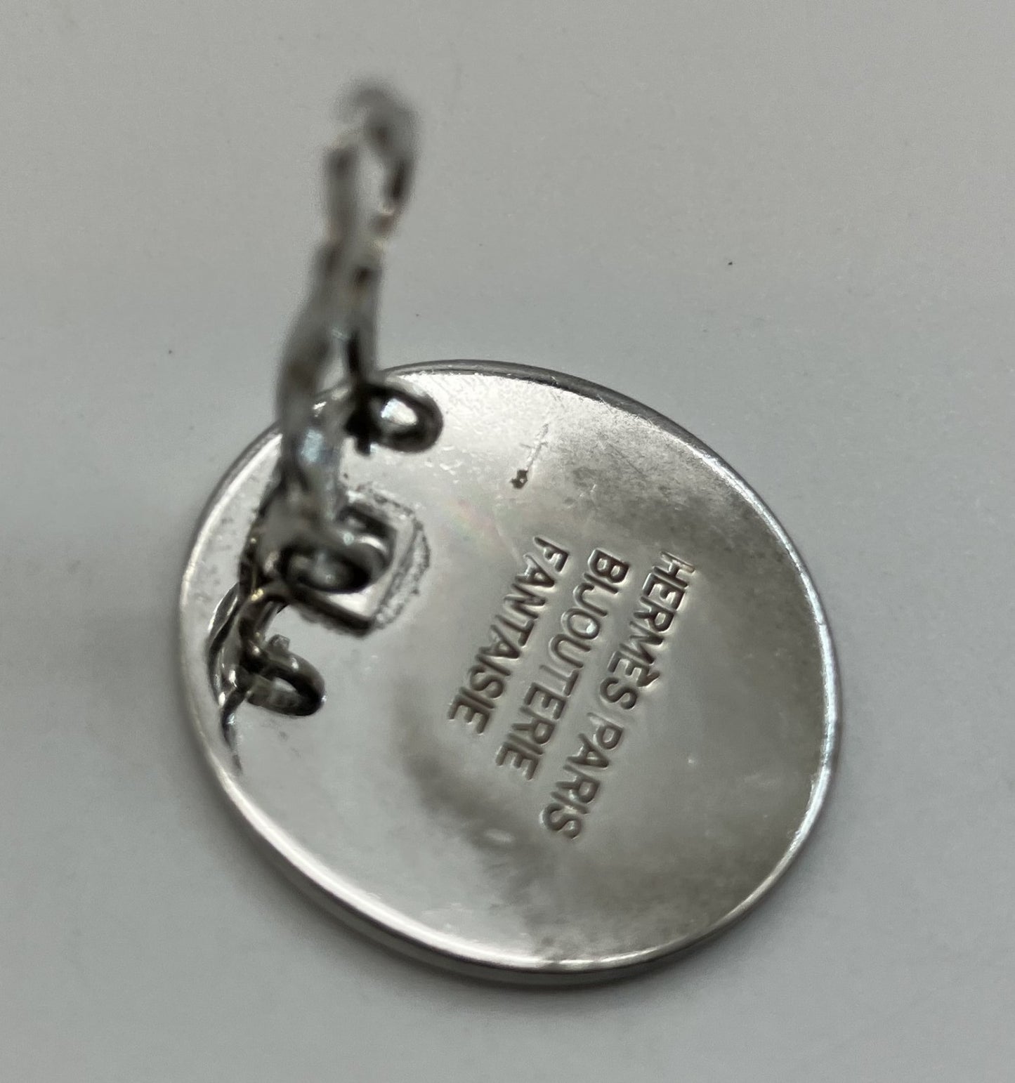 HERMES Serie Earring Hermes Serie Earring One Ear Silver HERMES PARIS Engraved Vintage Style Made in France Follow-up 5% Authentic One Earring