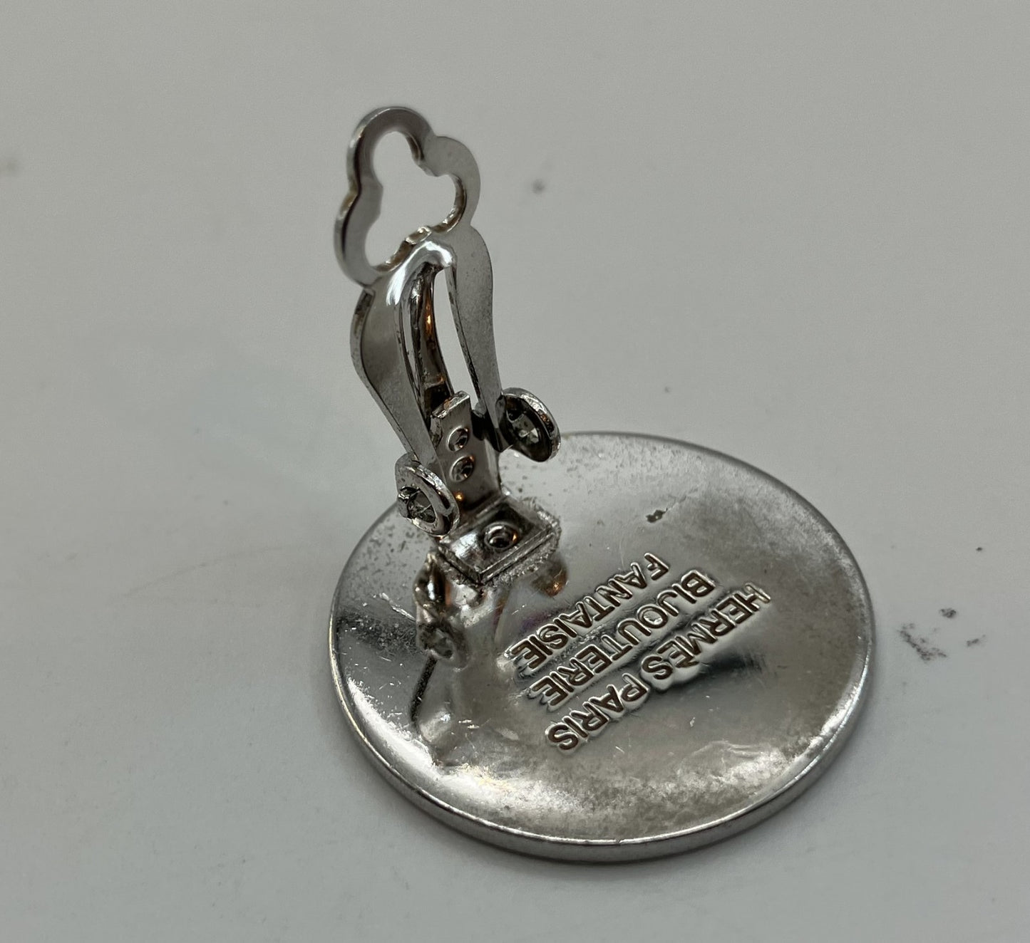 HERMES Serie Earring Hermes Serie Earring One Ear Silver HERMES PARIS Engraved Vintage Style Made in France Follow-up 5% Authentic One Earring