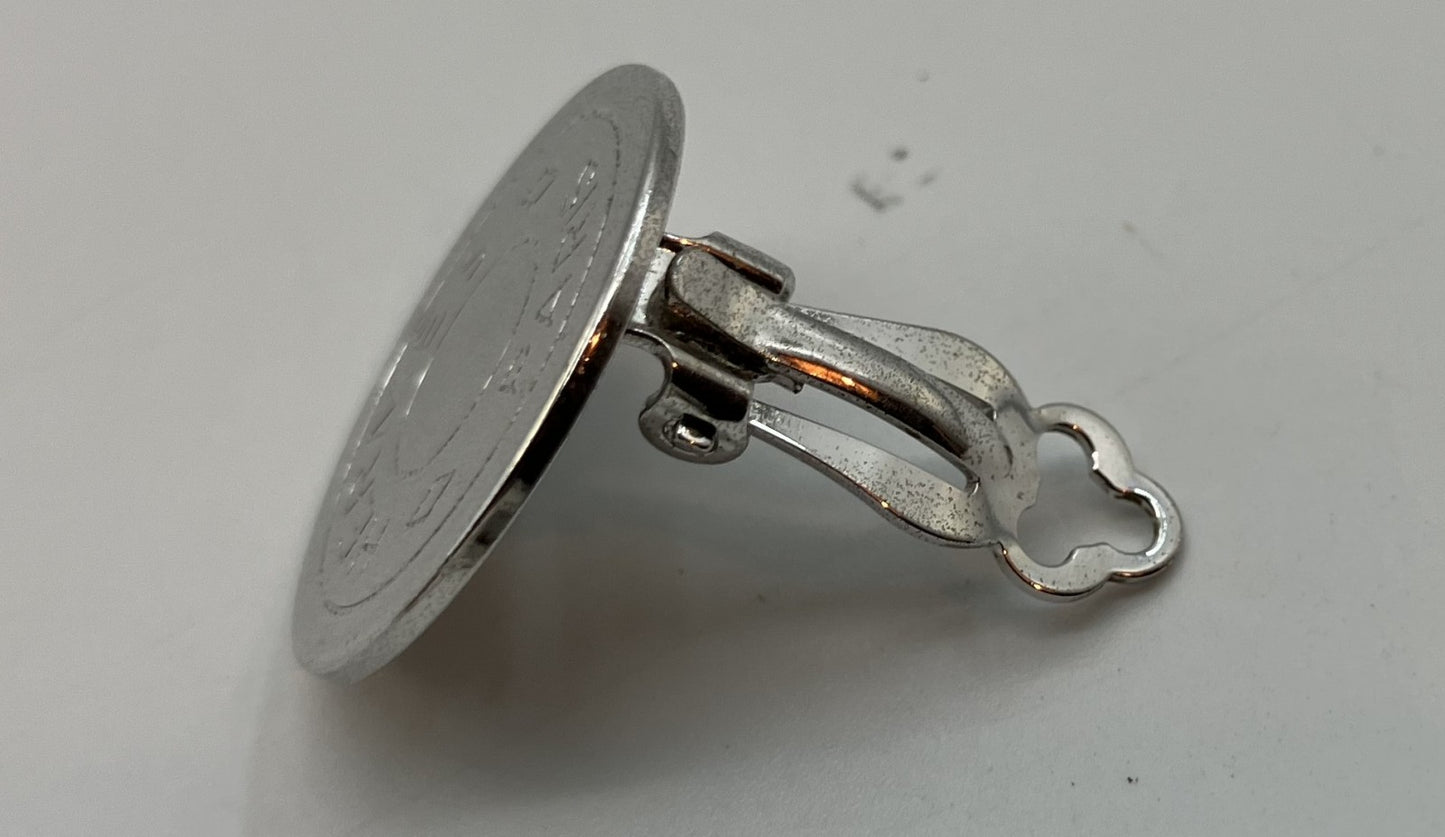 HERMES Serie Earring Hermes Serie Earring One Ear Silver HERMES PARIS Engraved Vintage Style Made in France Follow-up 5% Authentic One Earring