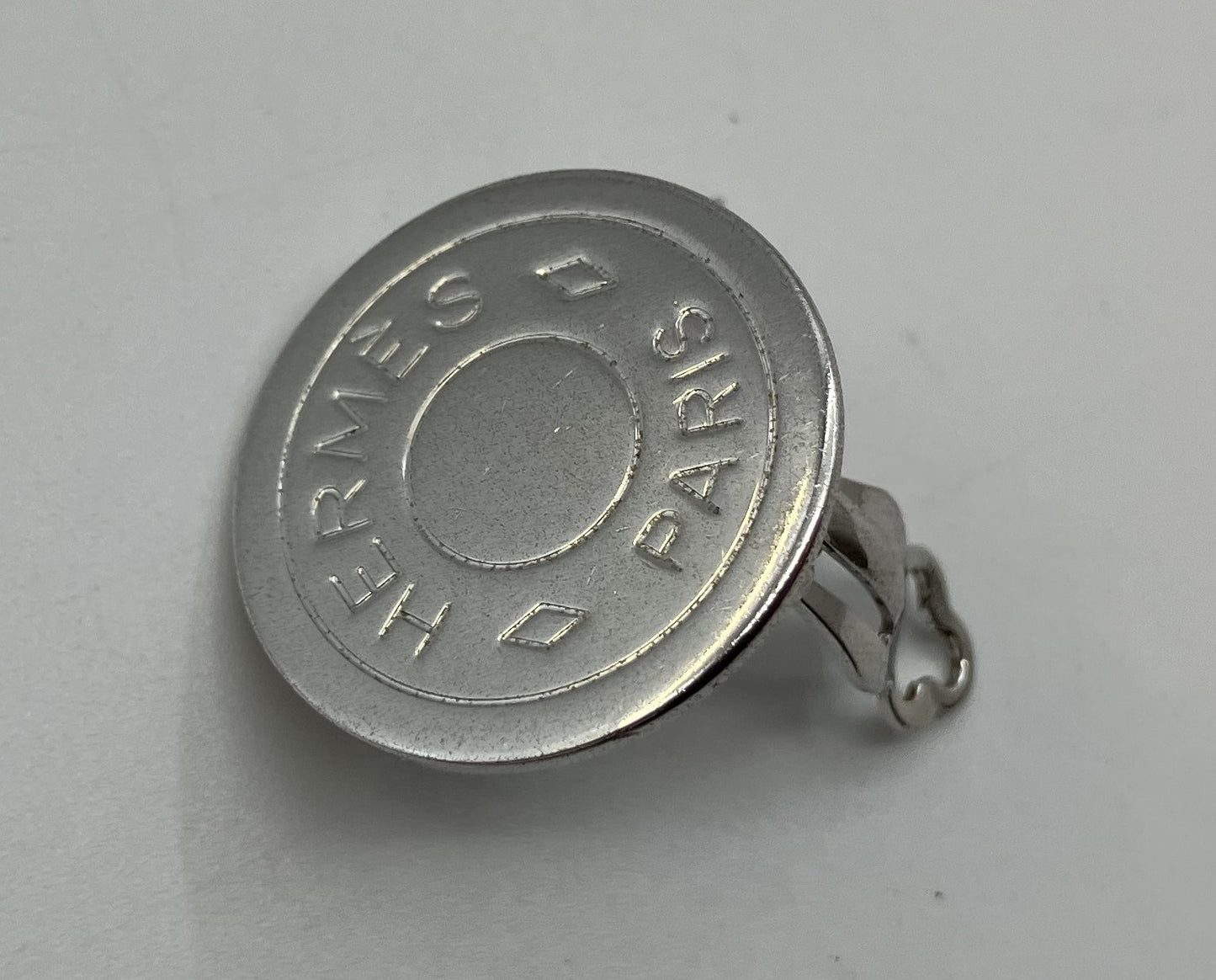 HERMES Serie Earring Hermes Serie Earring One Ear Silver HERMES PARIS Engraved Vintage Style Made in France Follow-up 5% Authentic One Earring