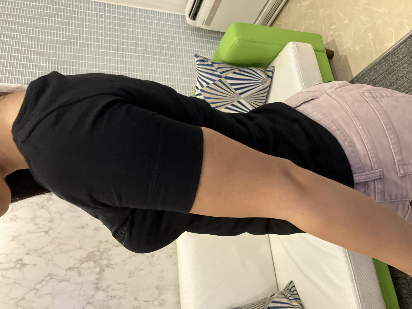 GUCCI Drawstring Neck Logo T-Shirt Black XS Made in Italy