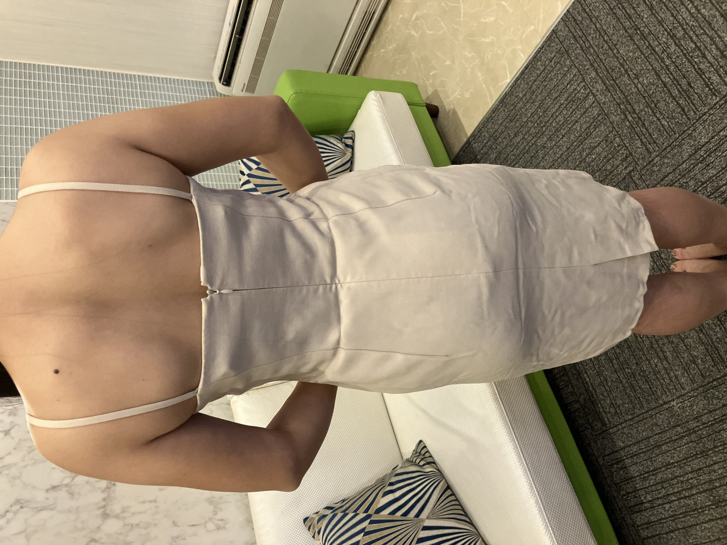 Christian Dior Sleeveless Camisole Dress Beige Size 9 Women’s