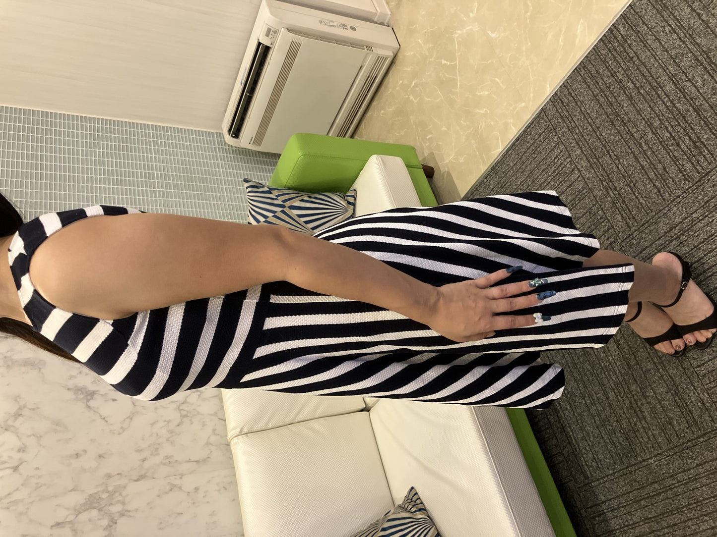 JILLSTUART Sleeveless Dress, Size 2, Striped