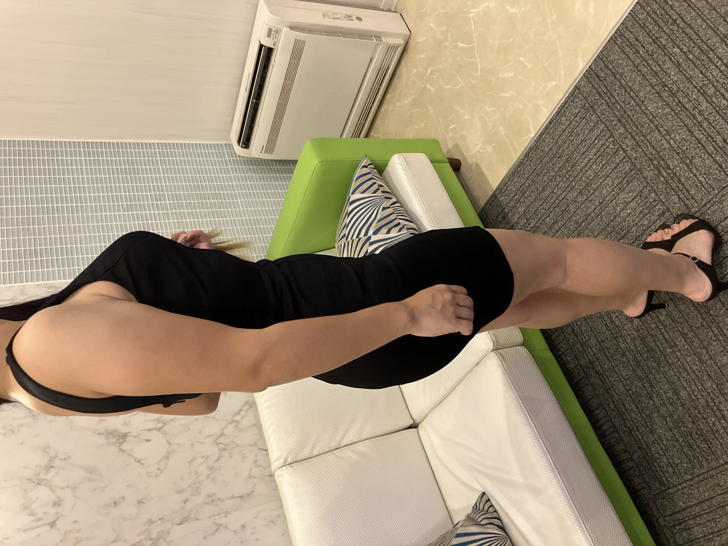 GUESS Sleeveless Lace-Up Dress Black XS