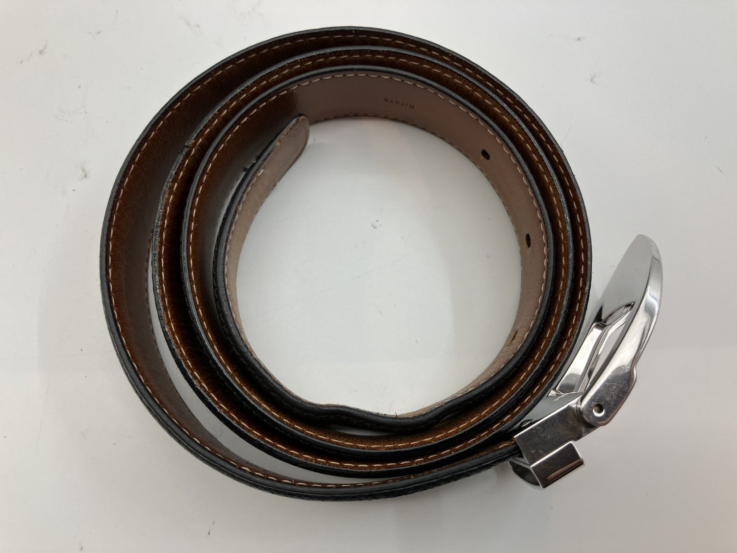 Louis Vuitton Taiga Total Length 120cm (27.24 inch) Santur Classic Ardoise RI1016 Belt Black Free Shipping 