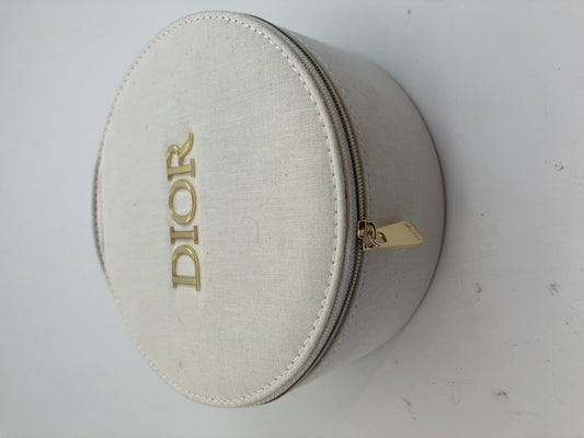 Christian Dior Cosmetic Pouch with Mirror White - Novelty Item