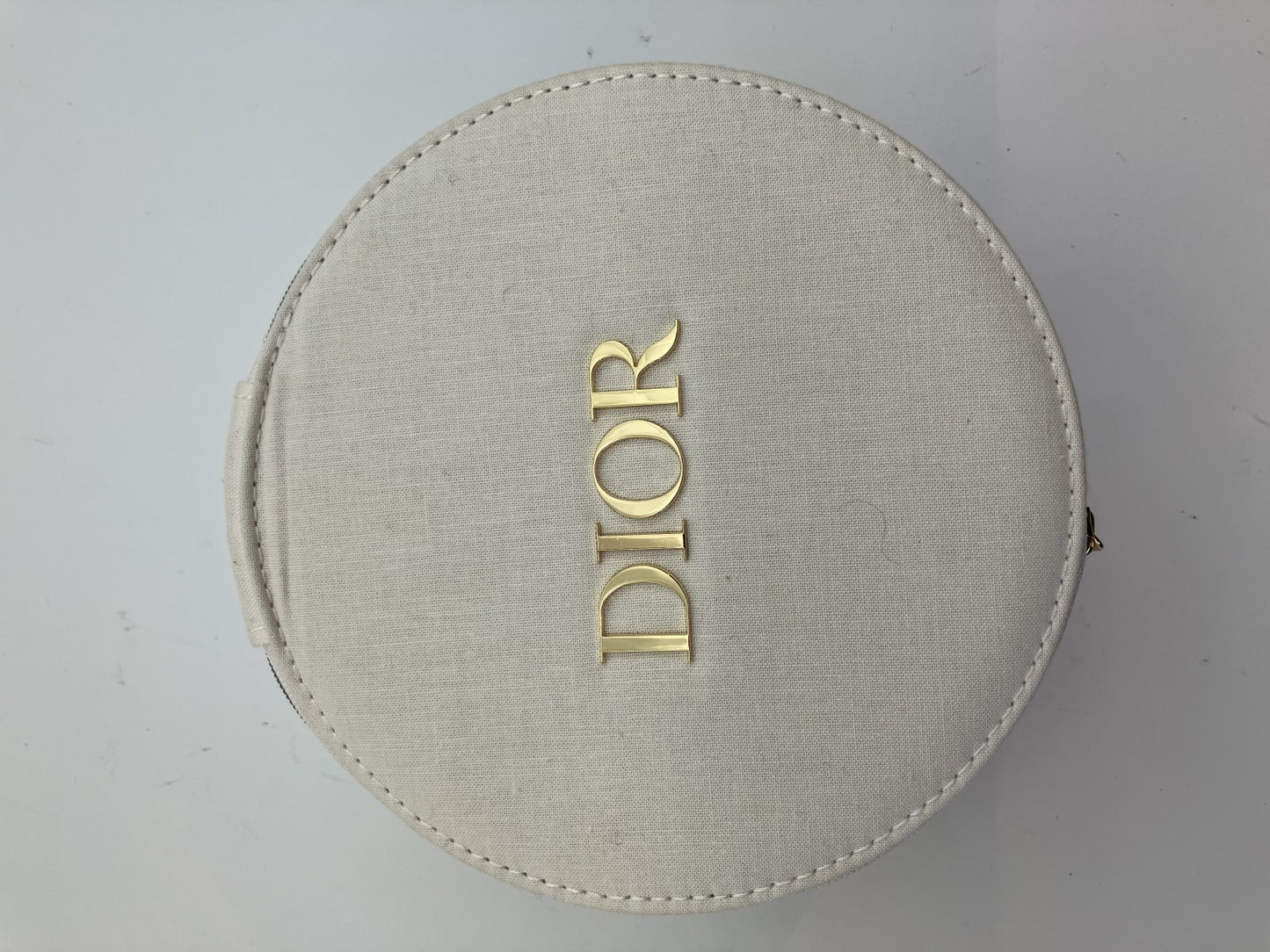 Christian Dior Cosmetic Pouch with Mirror White - Novelty Item