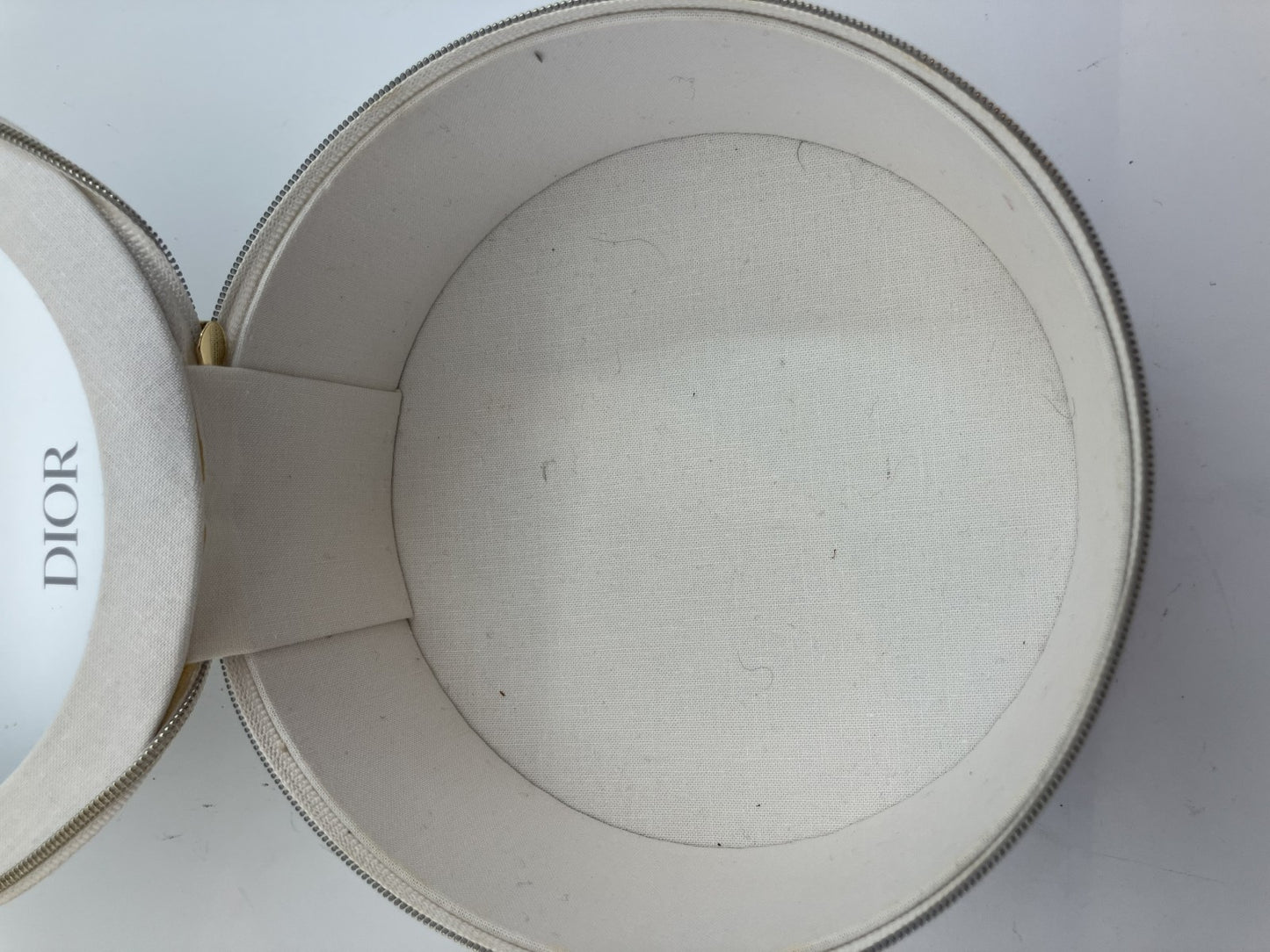 Christian Dior Cosmetic Pouch with Mirror White - Novelty Item