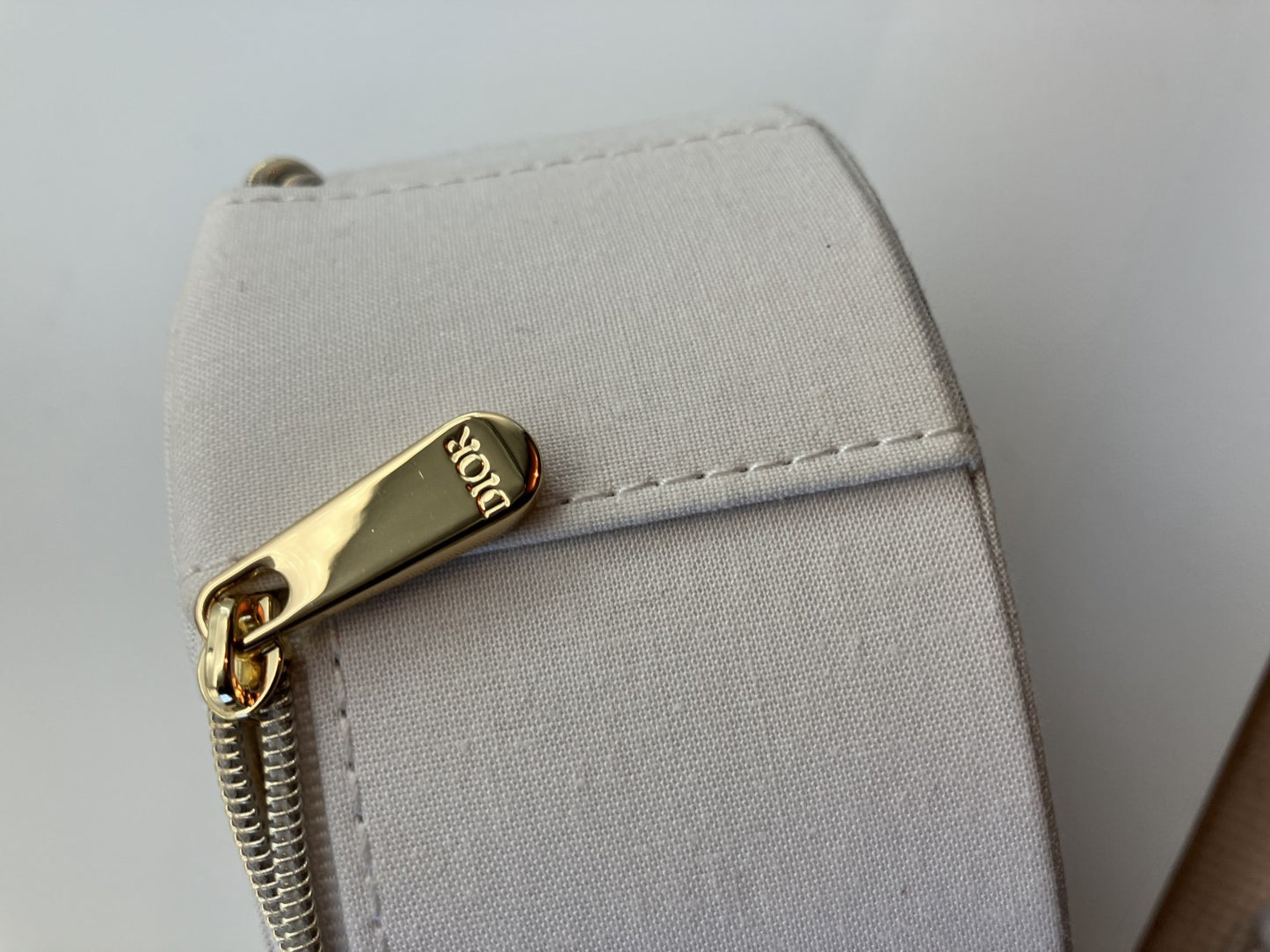 Christian Dior Cosmetic Pouch with Mirror White - Novelty Item