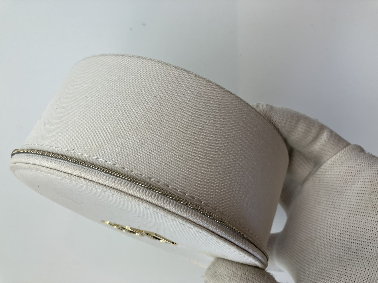 Christian Dior Cosmetic Pouch with Mirror White - Novelty Item