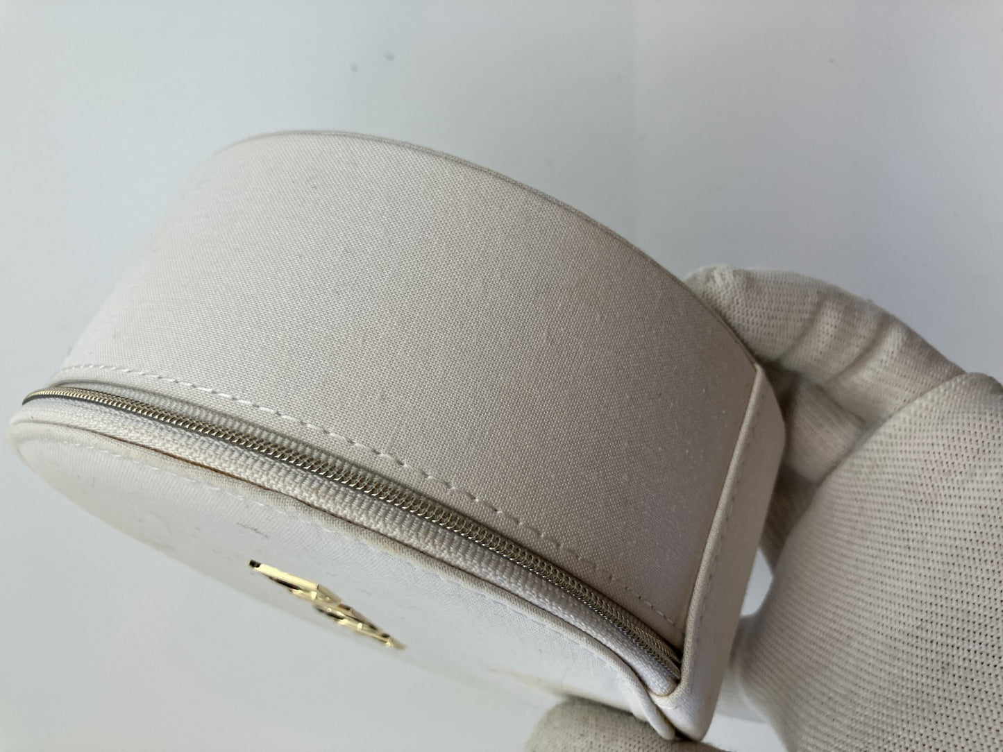 Christian Dior Cosmetic Pouch with Mirror White - Novelty Item