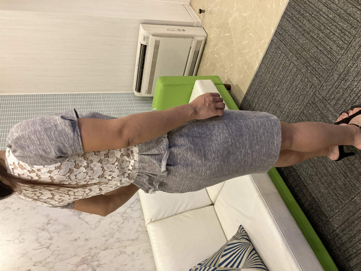 JILLSTUART Dress, Size 4, Gray, Lace Panel