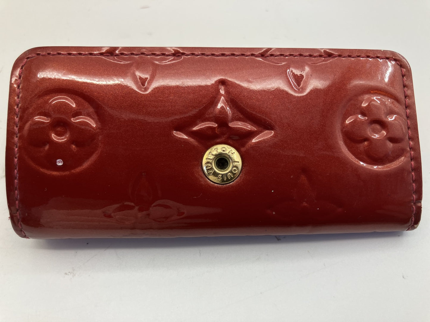 LOUIS VUITTON Red Vernis Multiclﾃｩs 4 4-Key Holder Case