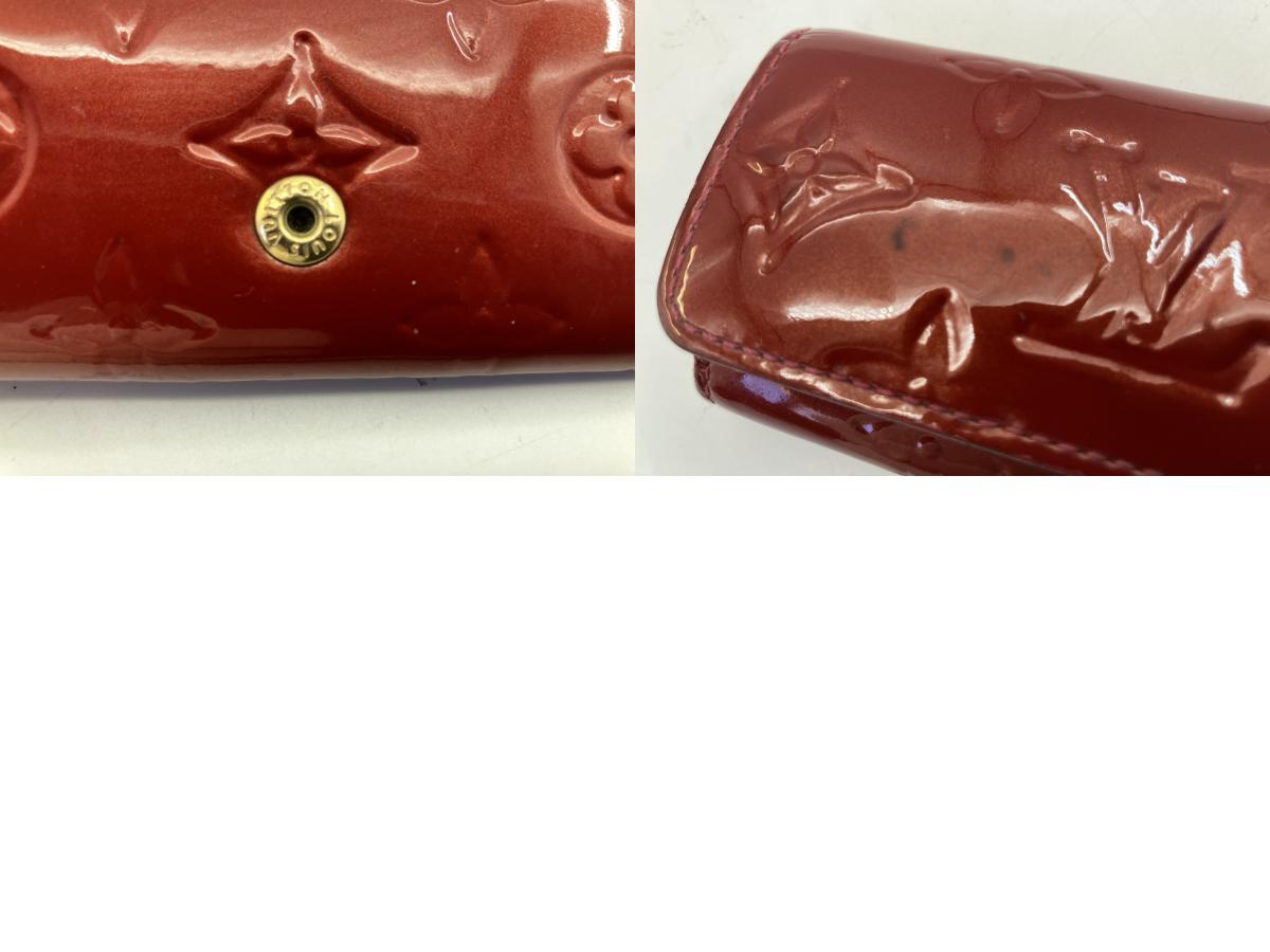 LOUIS VUITTON Red Vernis Multiclﾃｩs 4 4-Key Holder Case