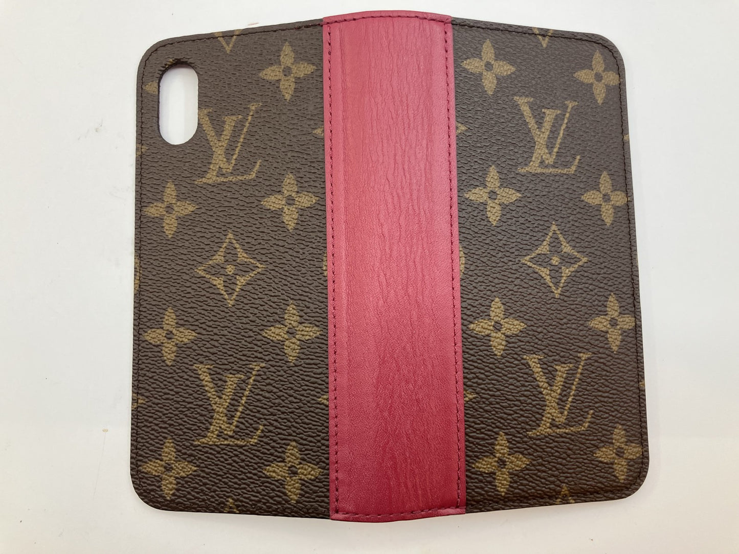 Louis Vuitton Monogram Folio iPhone Case Red x xs 3 Card Slots Box and Bag Included