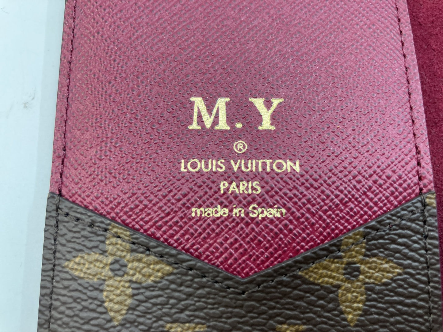 Louis Vuitton Monogram Folio iPhone Case Red x xs 3 Card Slots Box and Bag Included