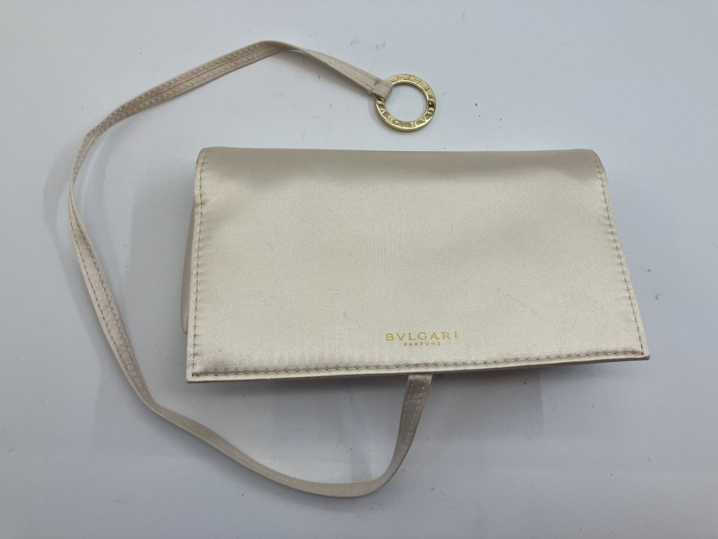 BVLGARI Pouch (19 x 10 x 3 cm) (7.48 x 3.94 x 1.18 inch) Beige Free Shipping 