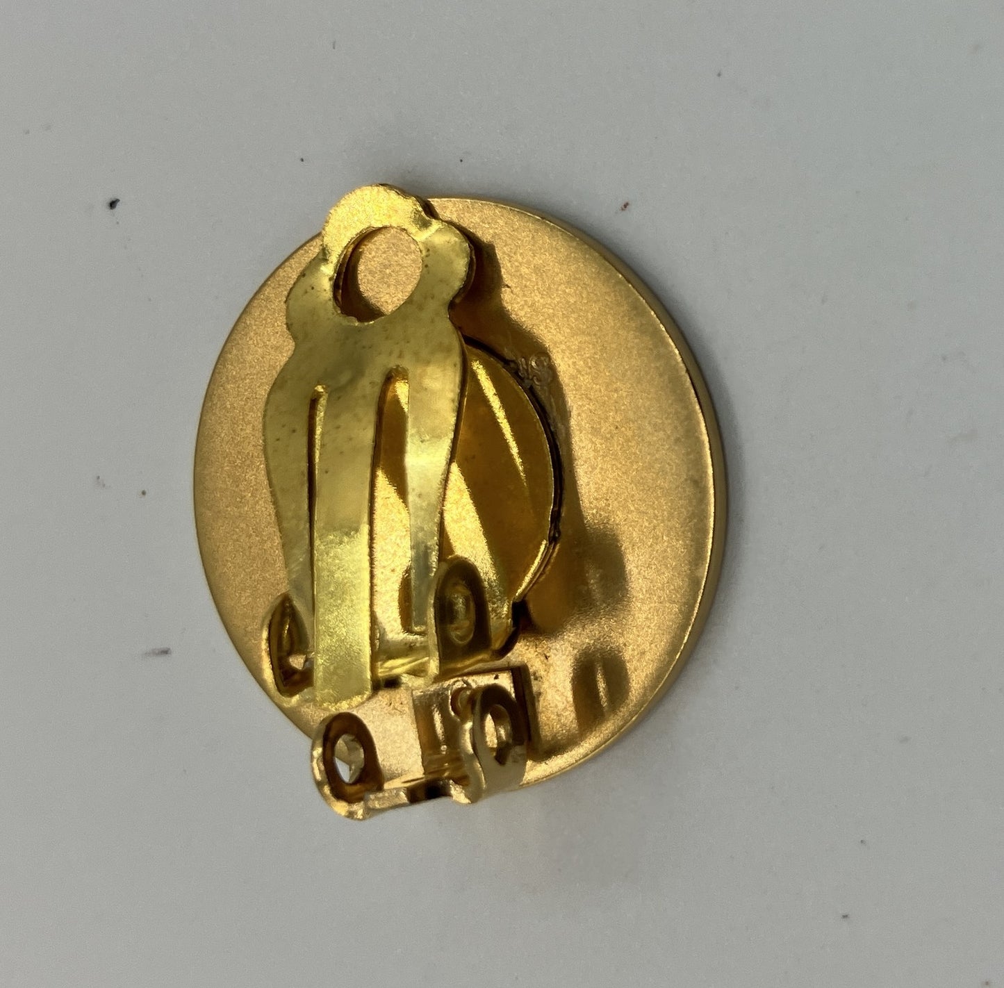 HERMES Sellier Clip-On Earrings Gold Silver Tone Mixed Color Set