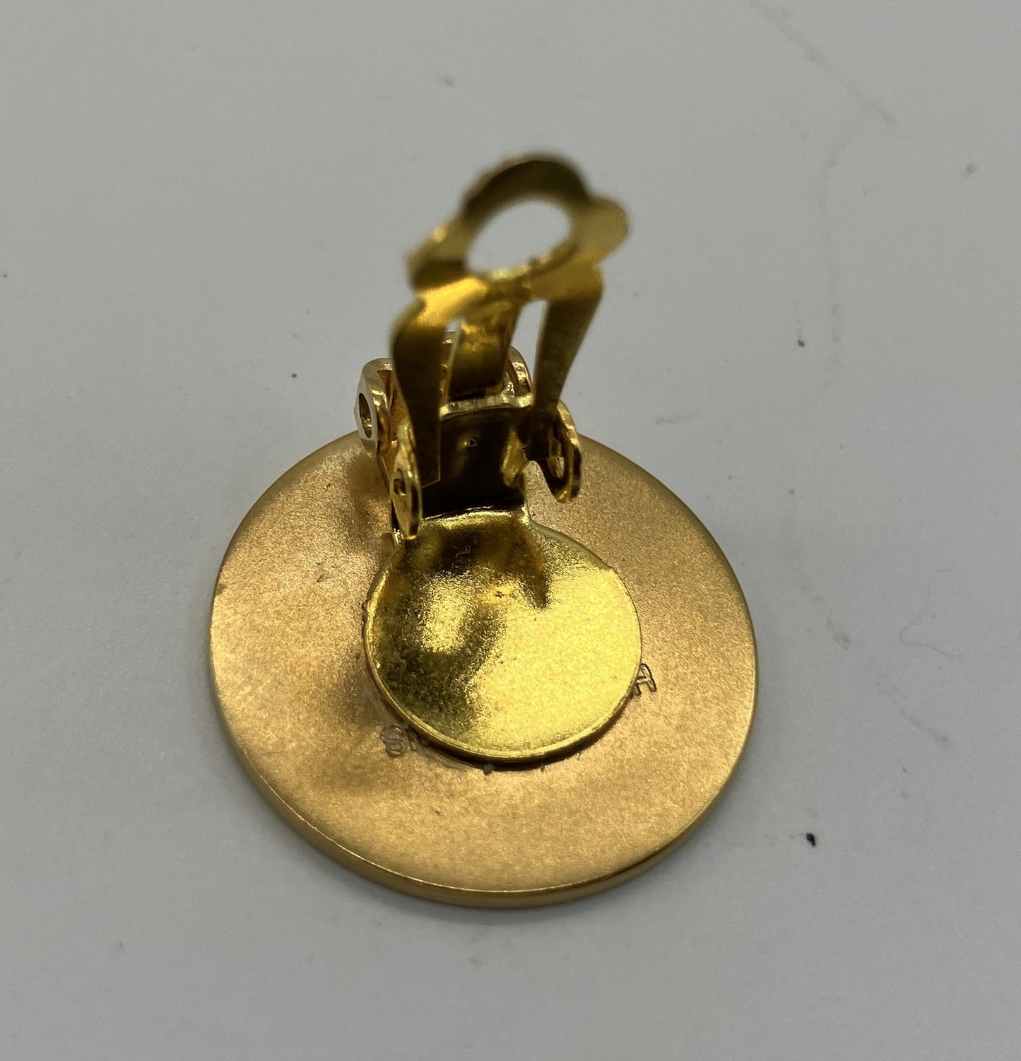 HERMES Sellier Clip-On Earrings Gold Silver Tone Mixed Color Set