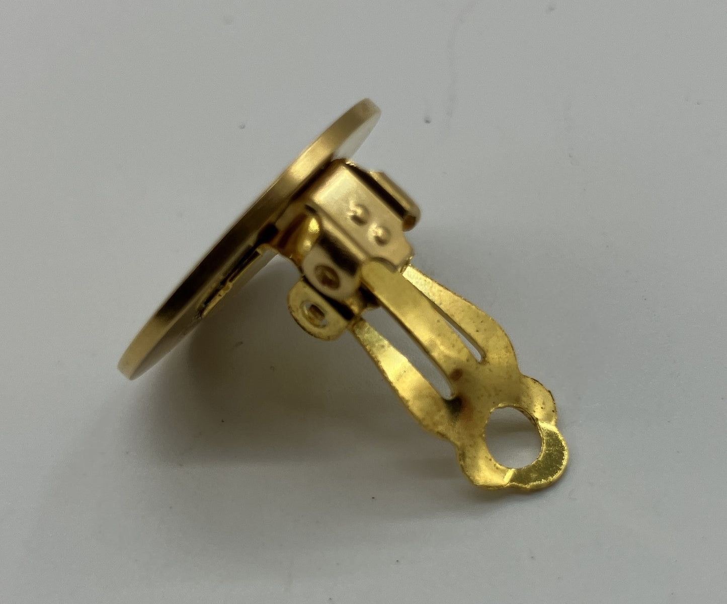 HERMES Sellier Clip-On Earrings Gold Silver Tone Mixed Color Set
