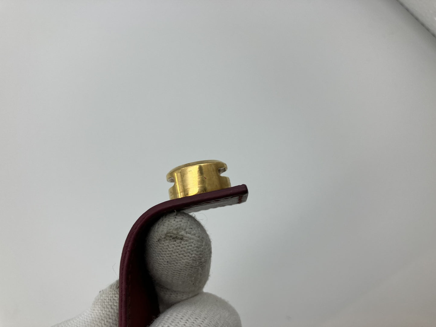 Hermes Serie Bracelet Bangle Bordeaux Gold Metal Authentic Genuine Product 5.9" Wrist Circumference