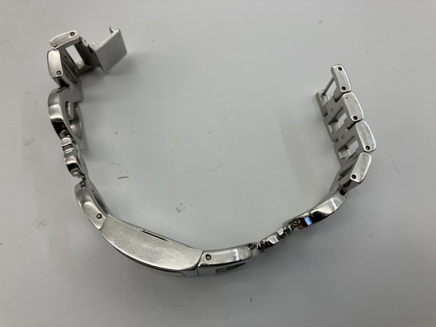 DOLCE & GABBANA Logo Quartz Watch Women Silver Stainless Steel Wrist 15cm 20mm Case