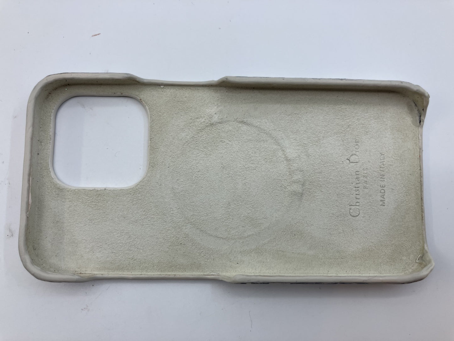 Christian Dior iPhone 13 13Pro Case White x Navy Toile de Jouy Authentic