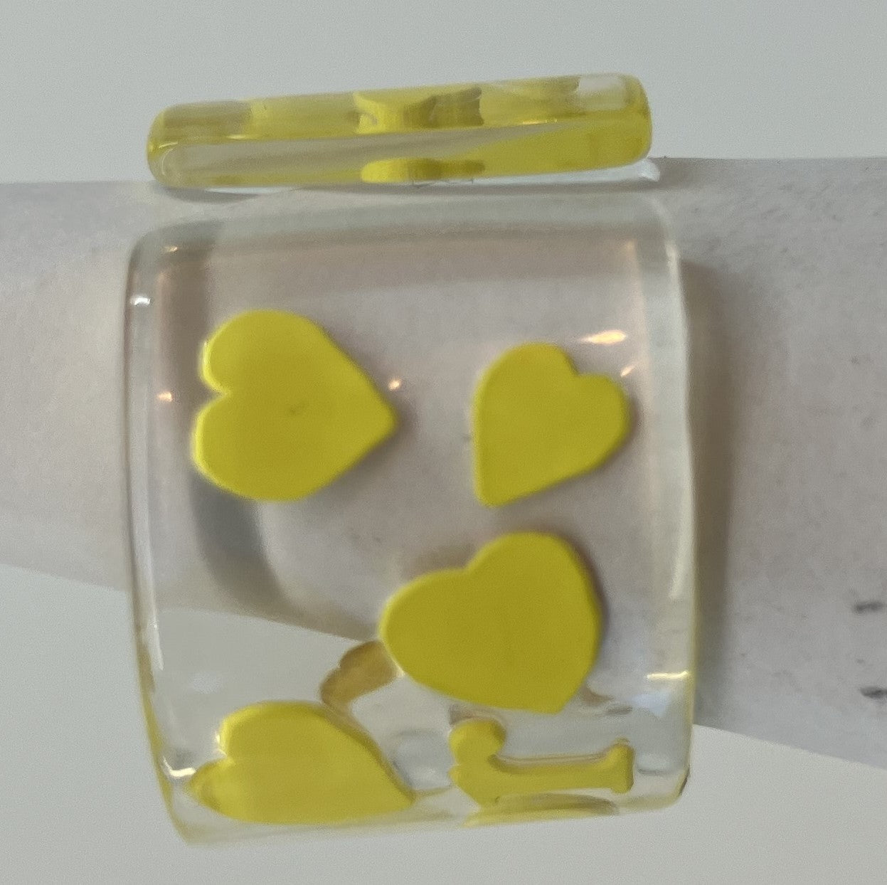 Christian Dior Ring (JP 12) (EU 52) (US 6.5) Clear &amp; Yellow Free Shipping 