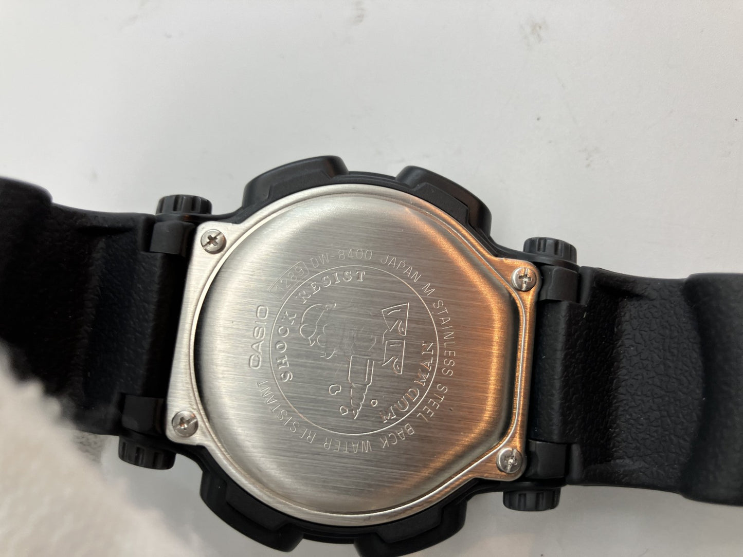 CASIO G-SHOCK 1289 DW-8400 Men窶冱 Watch 49mm Quartz Black Battery Replaced (05/2025) w/ Box Manual Warranty |