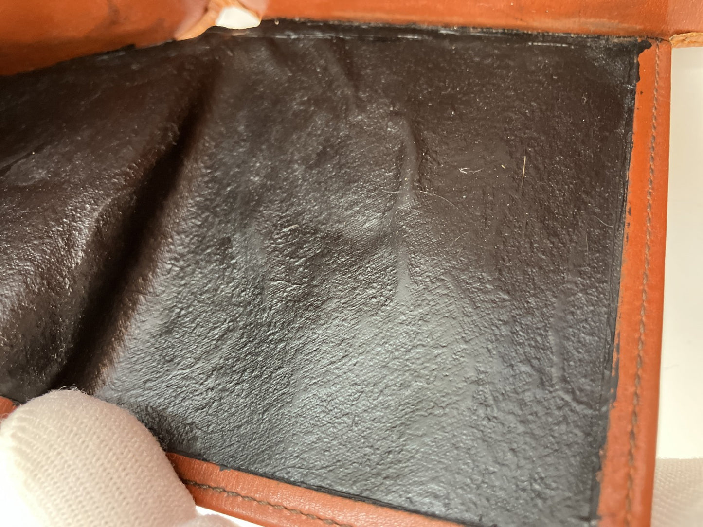 Louis Vuitton Epi Bifold Wallet Tan Brown Snap Made in France Vintage Date Code N/A