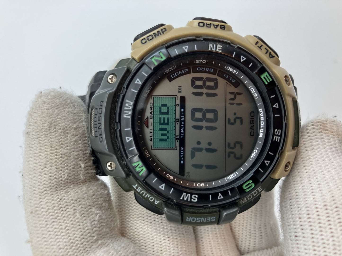 CASIO PROTREK PRG-40 Triple Sensor 53mm Men's Watch Battery Replaced | Japan Authentic |