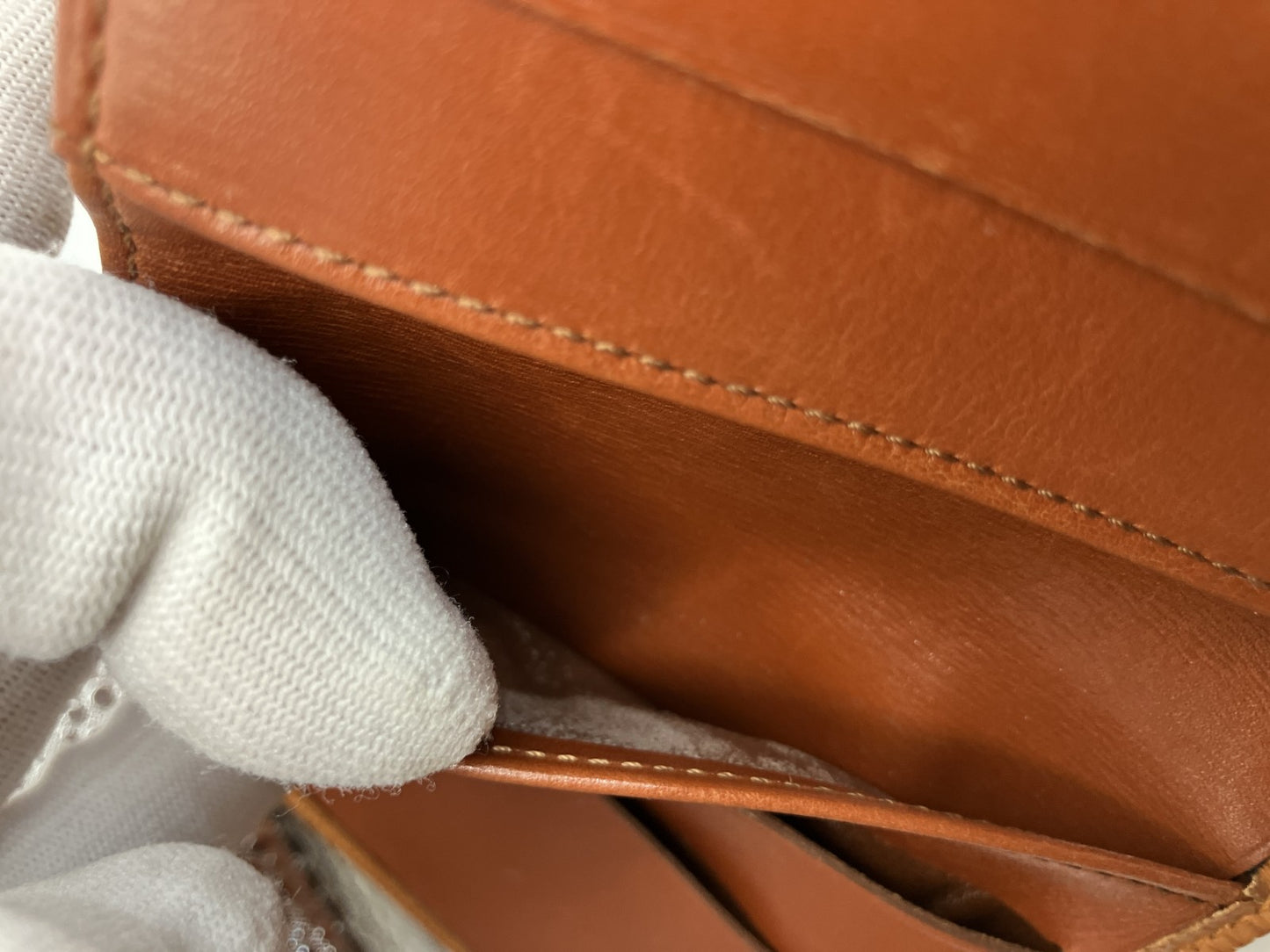 Louis Vuitton Epi Bifold Wallet Tan Brown Snap Made in France Vintage Date Code N/A