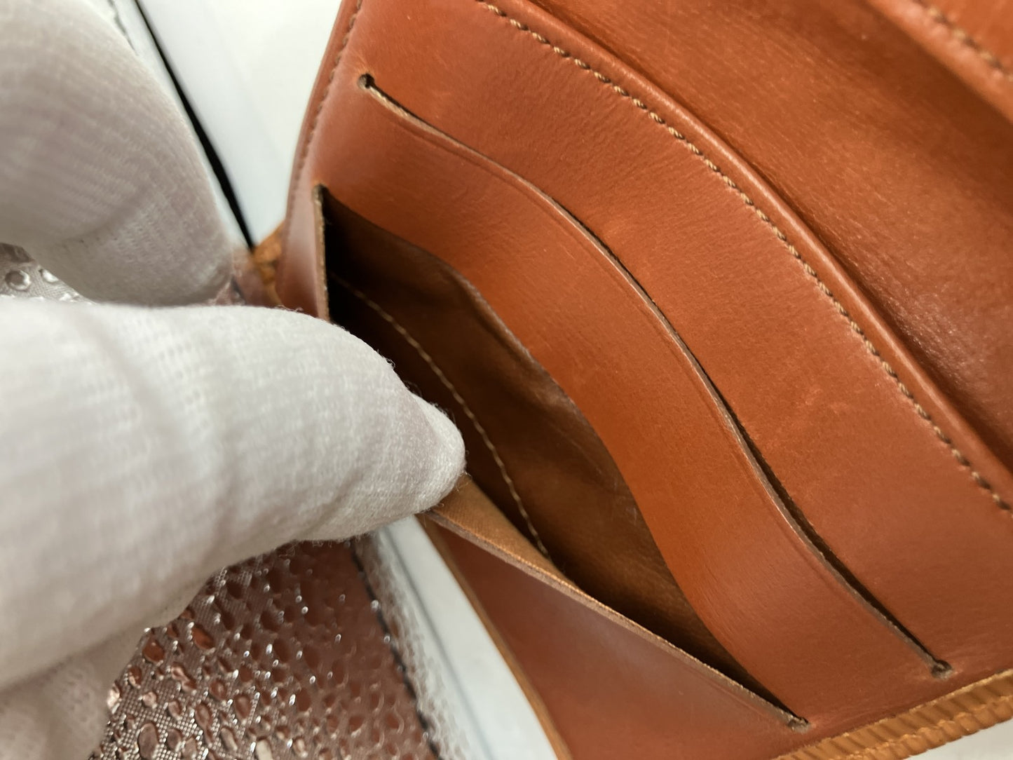 Louis Vuitton Epi Bifold Wallet Tan Brown Snap Made in France Vintage Date Code N/A