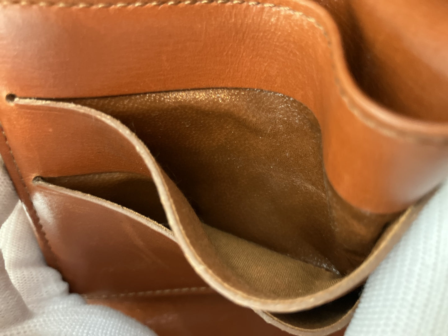 Louis Vuitton Epi Bifold Wallet Tan Brown Snap Made in France Vintage Date Code N/A