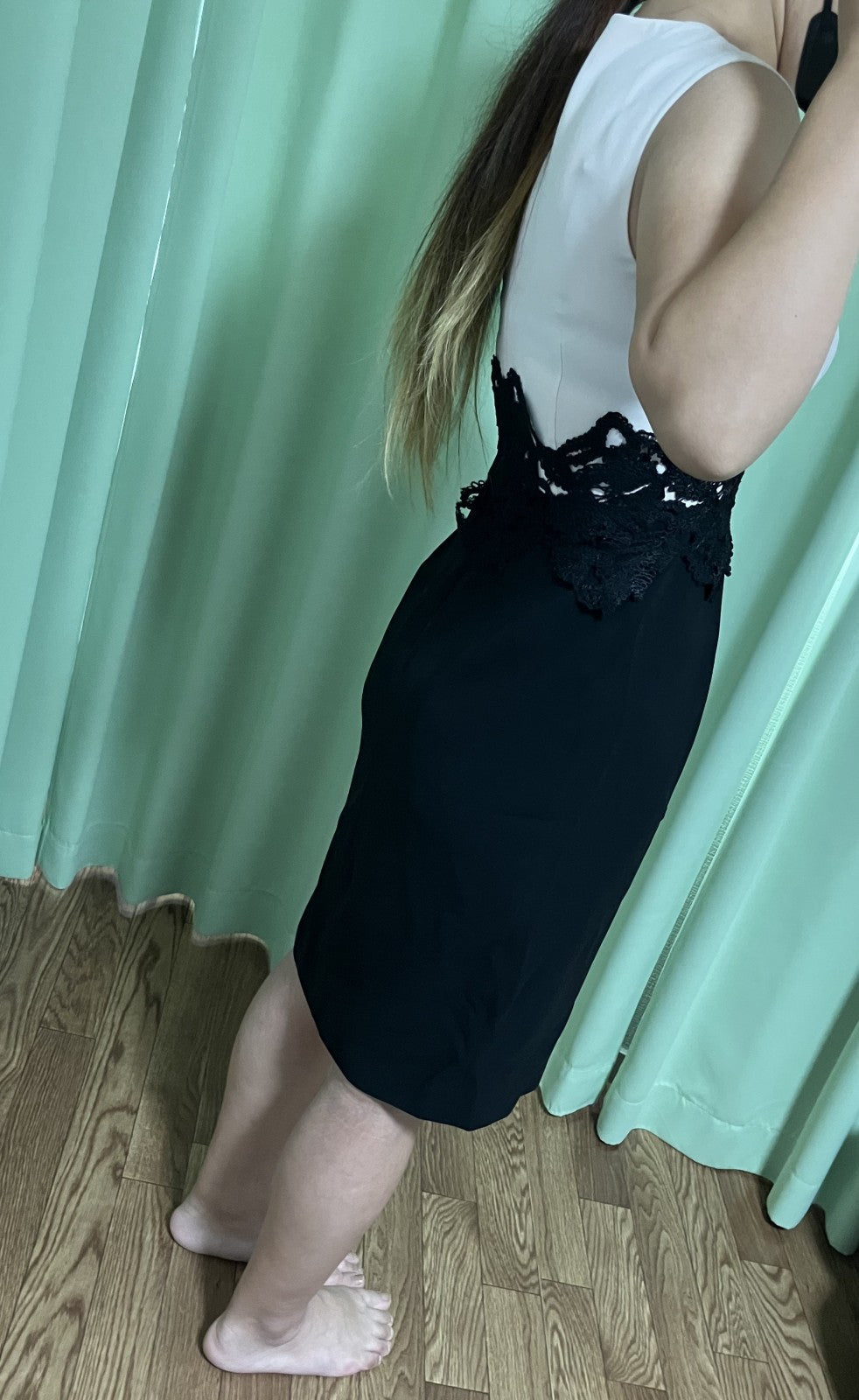 Max Mara Triacetate Women's Dress J36 Black ﾃ・Beige | Length 97cm (38.2in), Shoulder 32.5cm (12.8in), Bust 38cm (15.0in) |