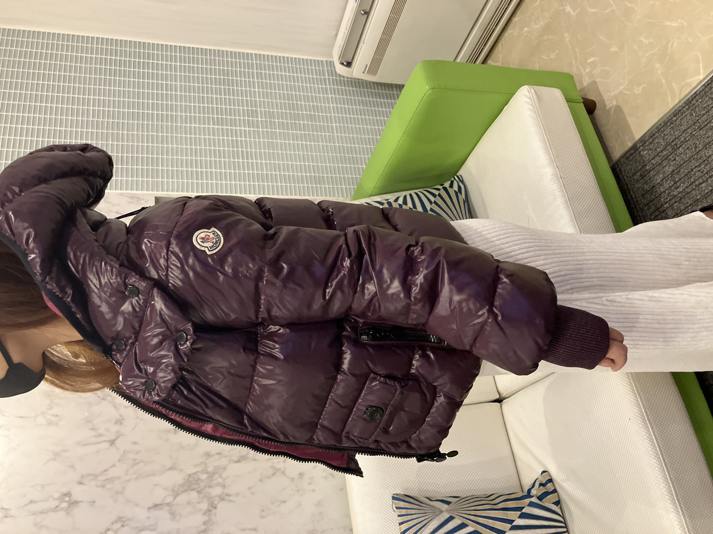 MONCLER CLUNY GIUBBOTTO Down Jacket Burgundy