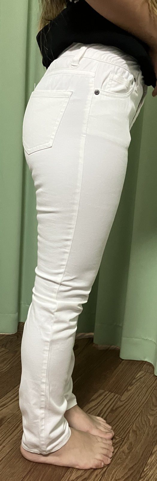 Comfort Basic Skinny Denim Pants White Jeans Size F | Length 97cm, Waist 34cm, Hip 47cm |