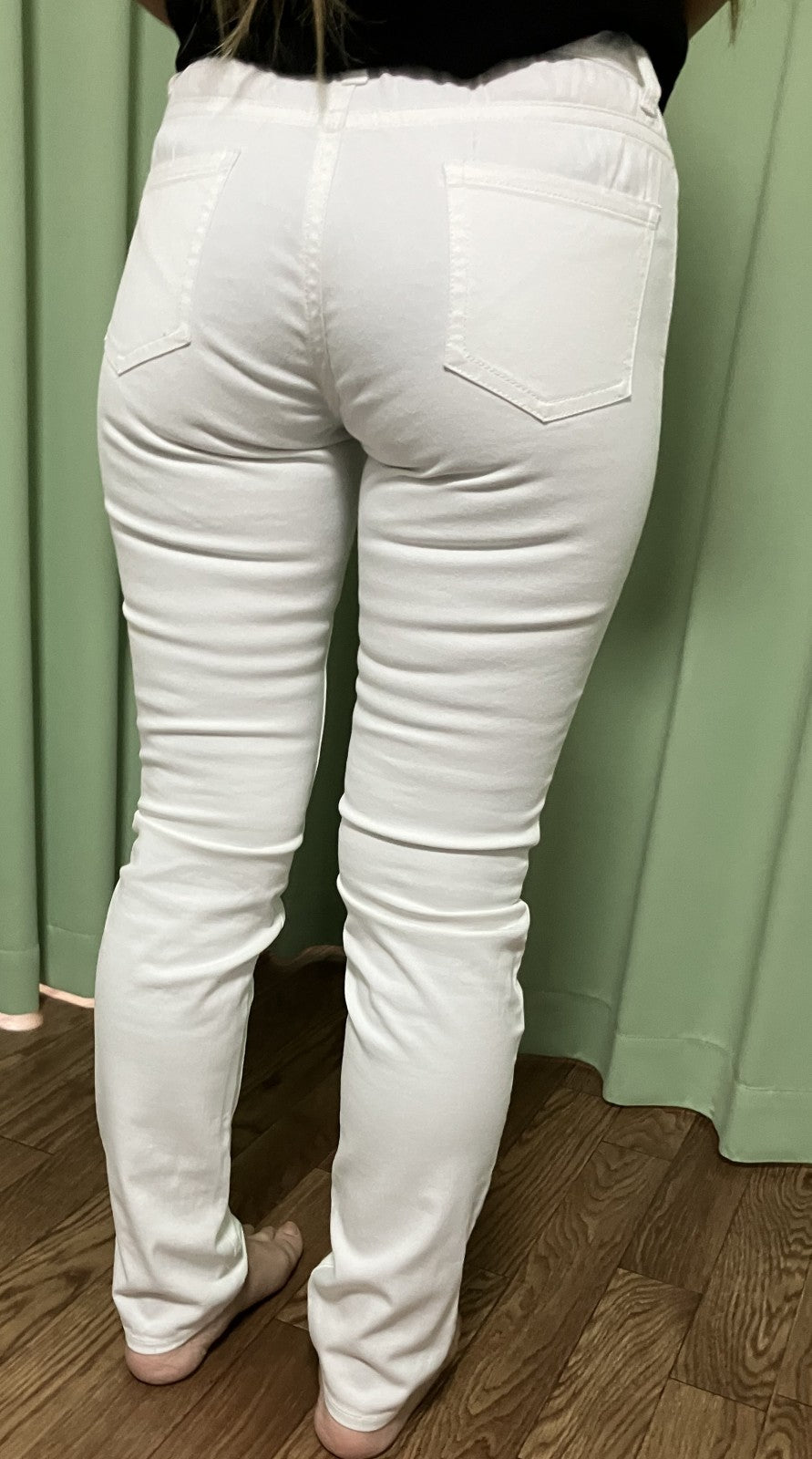 Comfort Basic Skinny Denim Pants White Jeans Size F | Length 97cm, Waist 34cm, Hip 47cm |