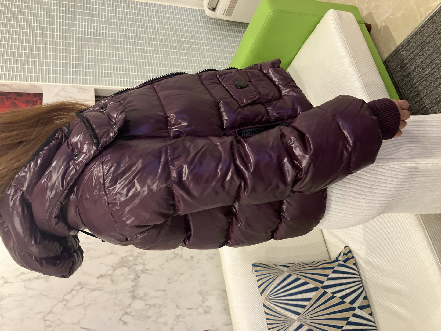 MONCLER CLUNY GIUBBOTTO Down Jacket Burgundy