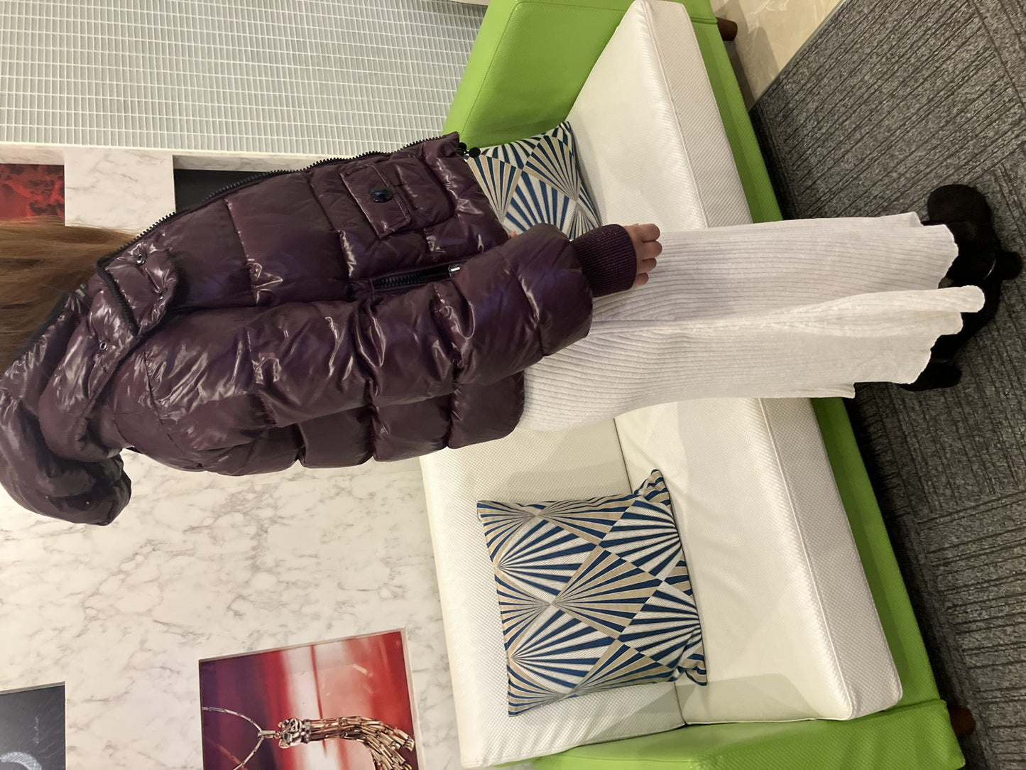 MONCLER CLUNY GIUBBOTTO Down Jacket Burgundy