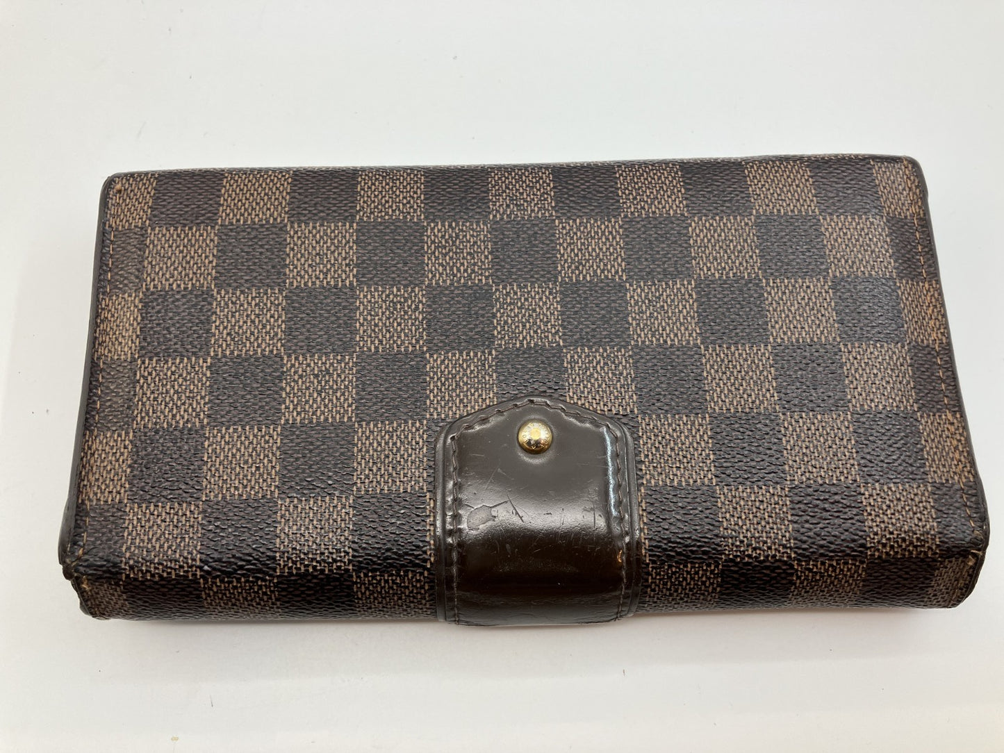 Louis Vuitton Damier Purse 20.5x4.5" N61747 Portefeuille Sistine Brown Check Pattern LOUIS VUITTON Women's Men's