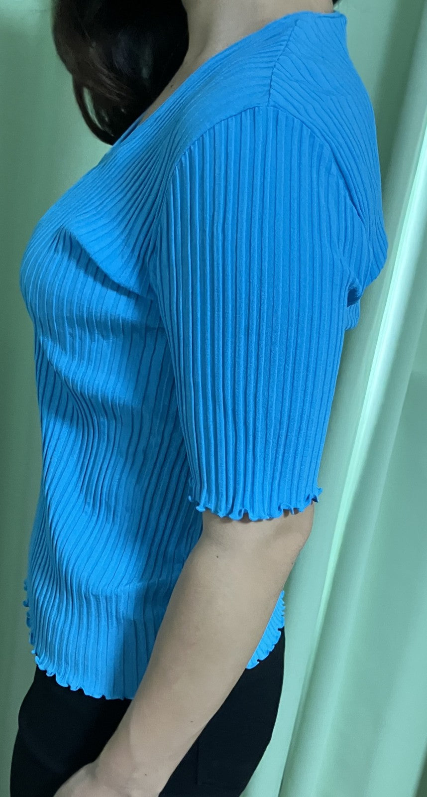 ISSEY MIYAKE Pleated pleats HAAT 67% Cupro, 27% Nylon, 6% Elastane Light blue