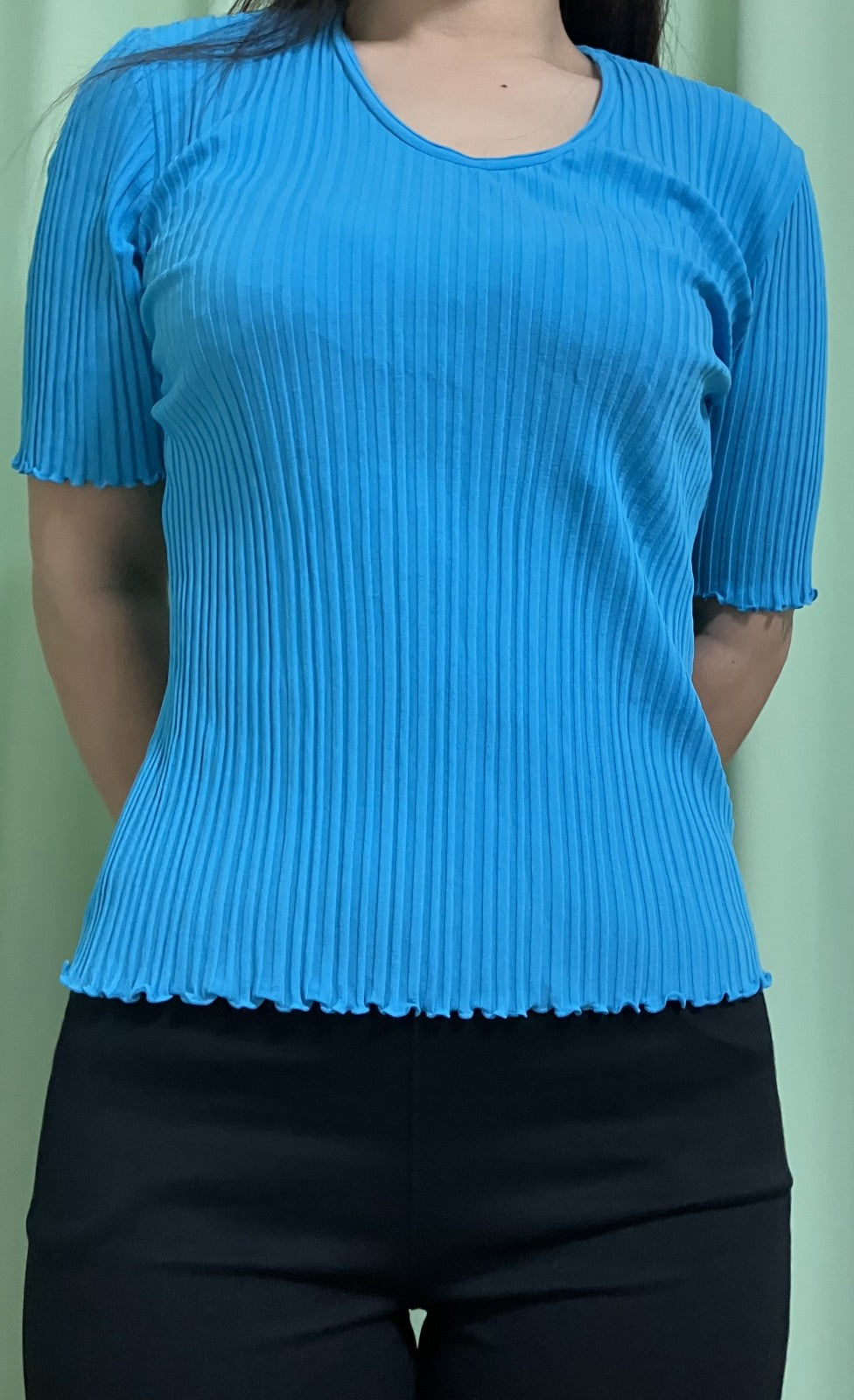 ISSEY MIYAKE Pleated pleats HAAT 67% Cupro, 27% Nylon, 6% Elastane Light blue