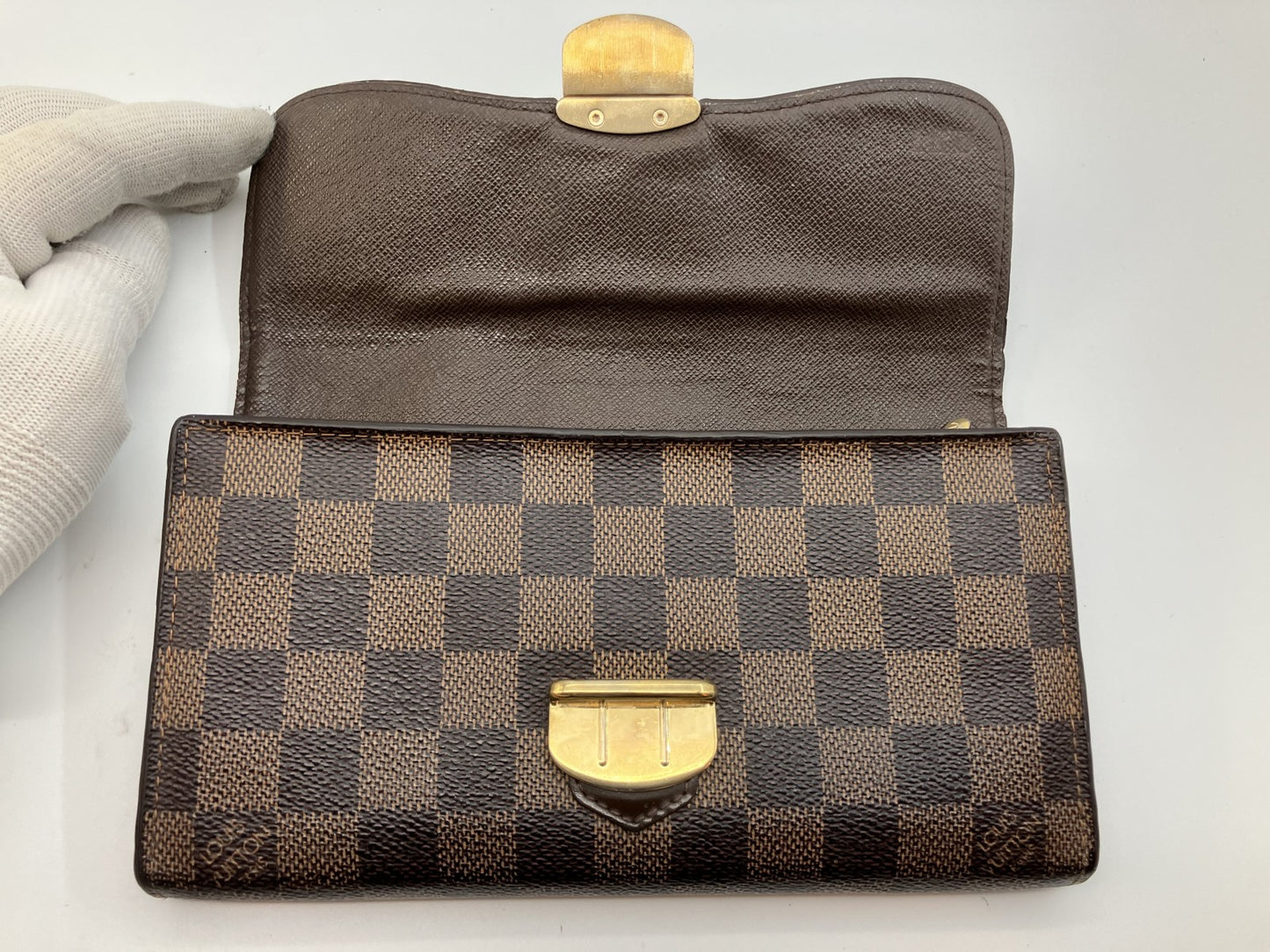 Louis Vuitton Damier Purse 20.5x4.5" N61747 Portefeuille Sistine Brown Check Pattern LOUIS VUITTON Women's Men's