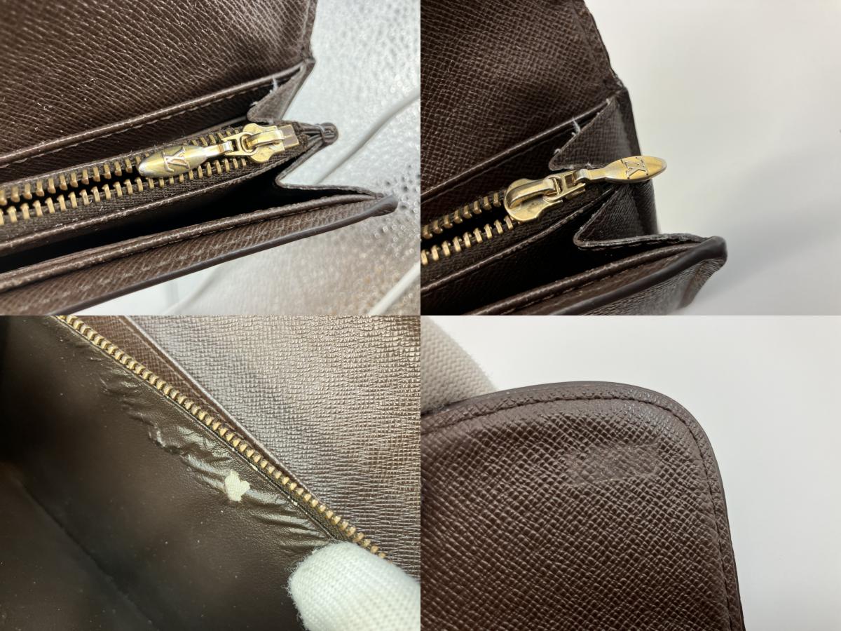 Louis Vuitton Damier Purse 20.5x4.5" N61747 Portefeuille Sistine Brown Check Pattern LOUIS VUITTON Women's Men's