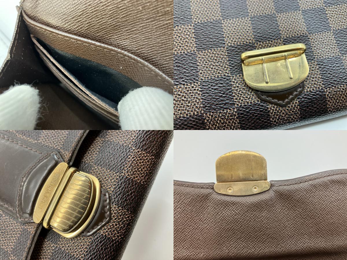 Louis Vuitton Damier Purse 20.5x4.5" N61747 Portefeuille Sistine Brown Check Pattern LOUIS VUITTON Women's Men's