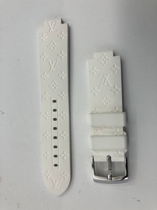 Louis Vuitton R10250 Tambour/Rubber Belt Band White Free Shipping 