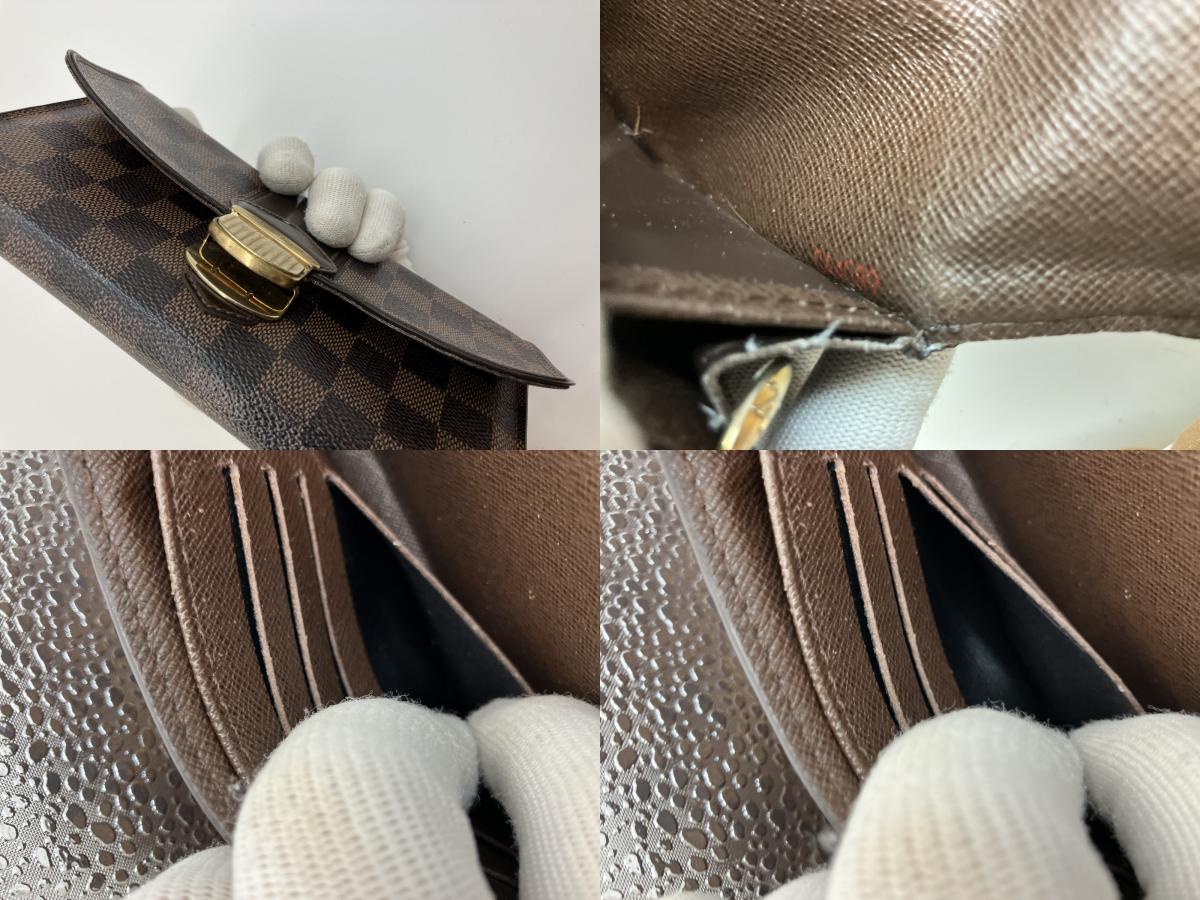 Louis Vuitton Damier Purse 20.5x4.5" N61747 Portefeuille Sistine Brown Check Pattern LOUIS VUITTON Women's Men's