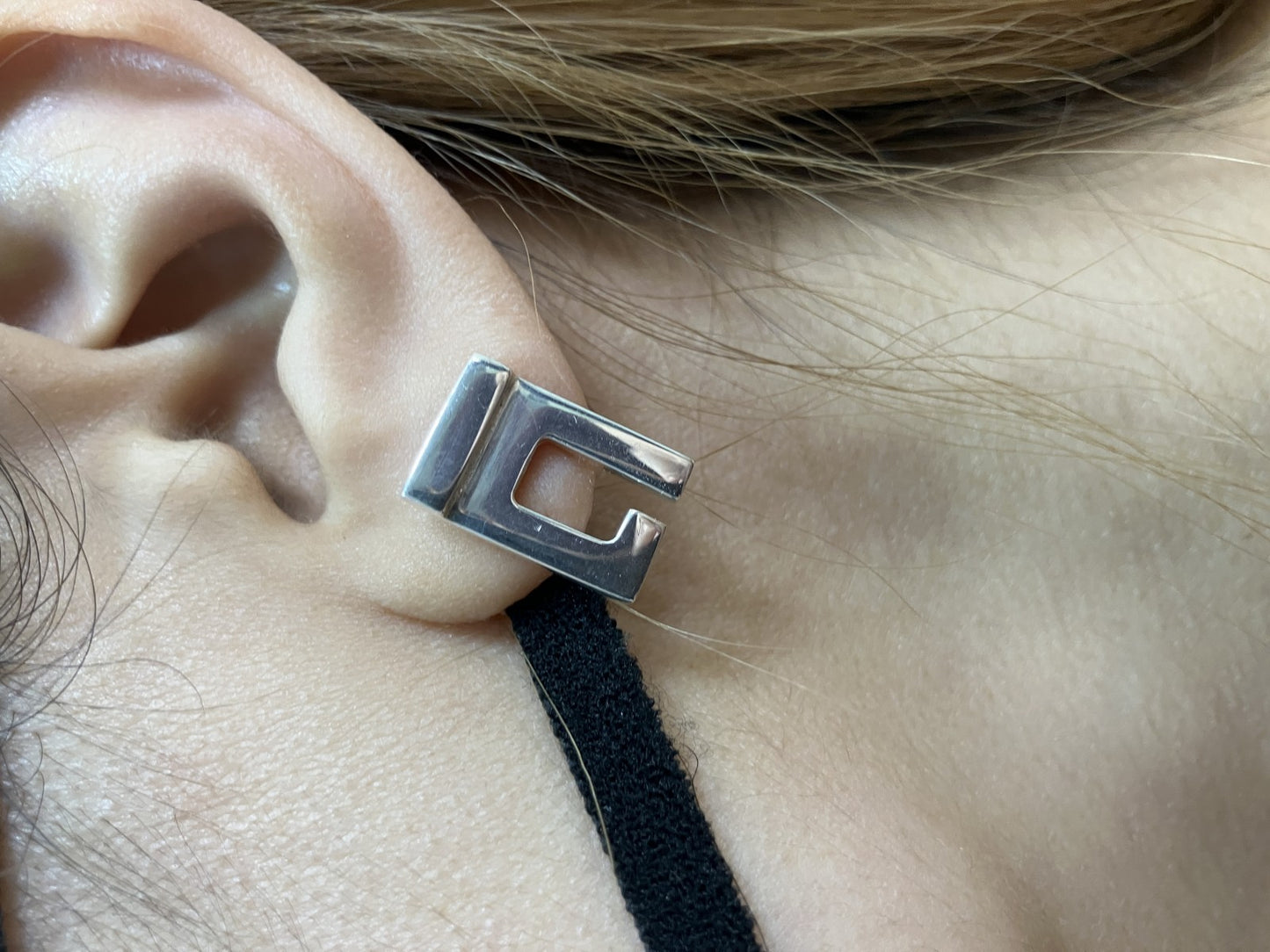 GUCCI G Logo Sterling Silver 925 Stud Earrings Made in Italy Pair